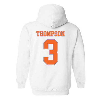 Clemson - NCAA Men's Basketball : Chase Thompson - Sports Shersey Hooded Sweatshirt-1