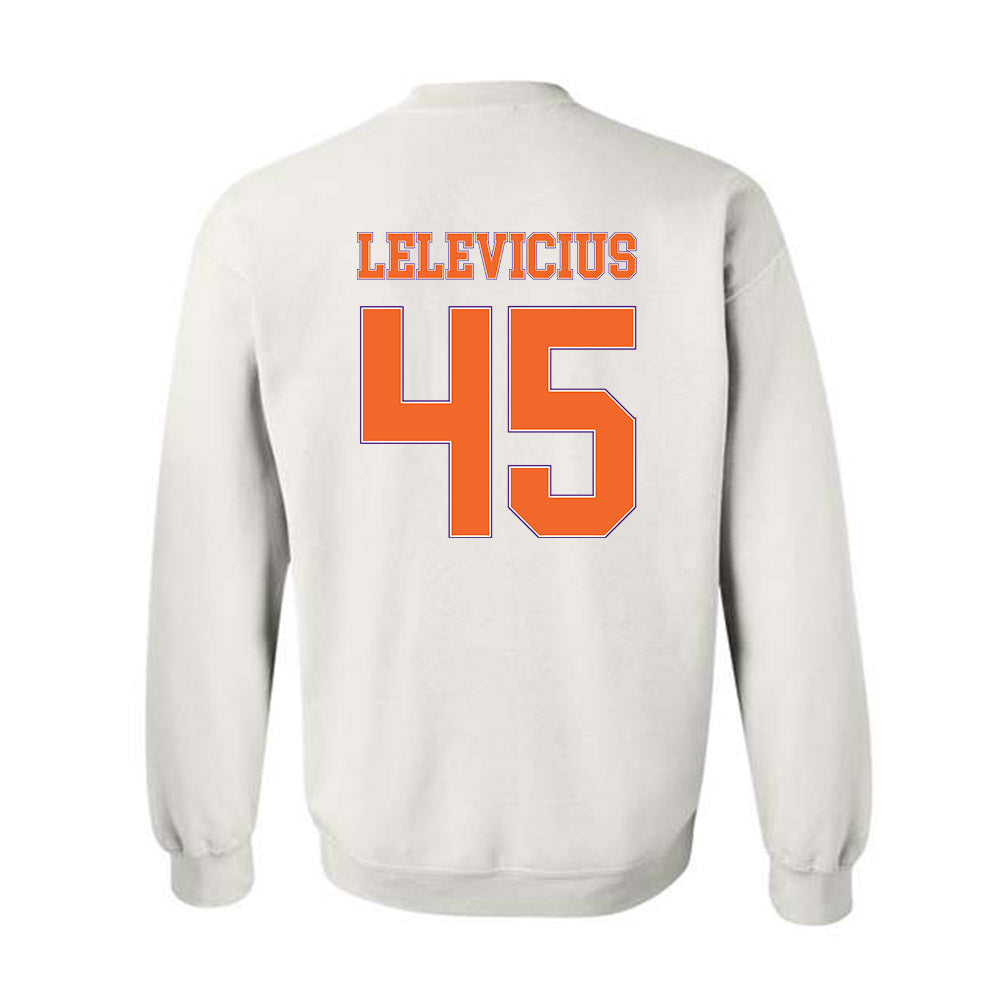 Clemson - NCAA Men's Basketball : Liutauras Lelevicius - Sports Shersey Crewneck Sweatshirt-1