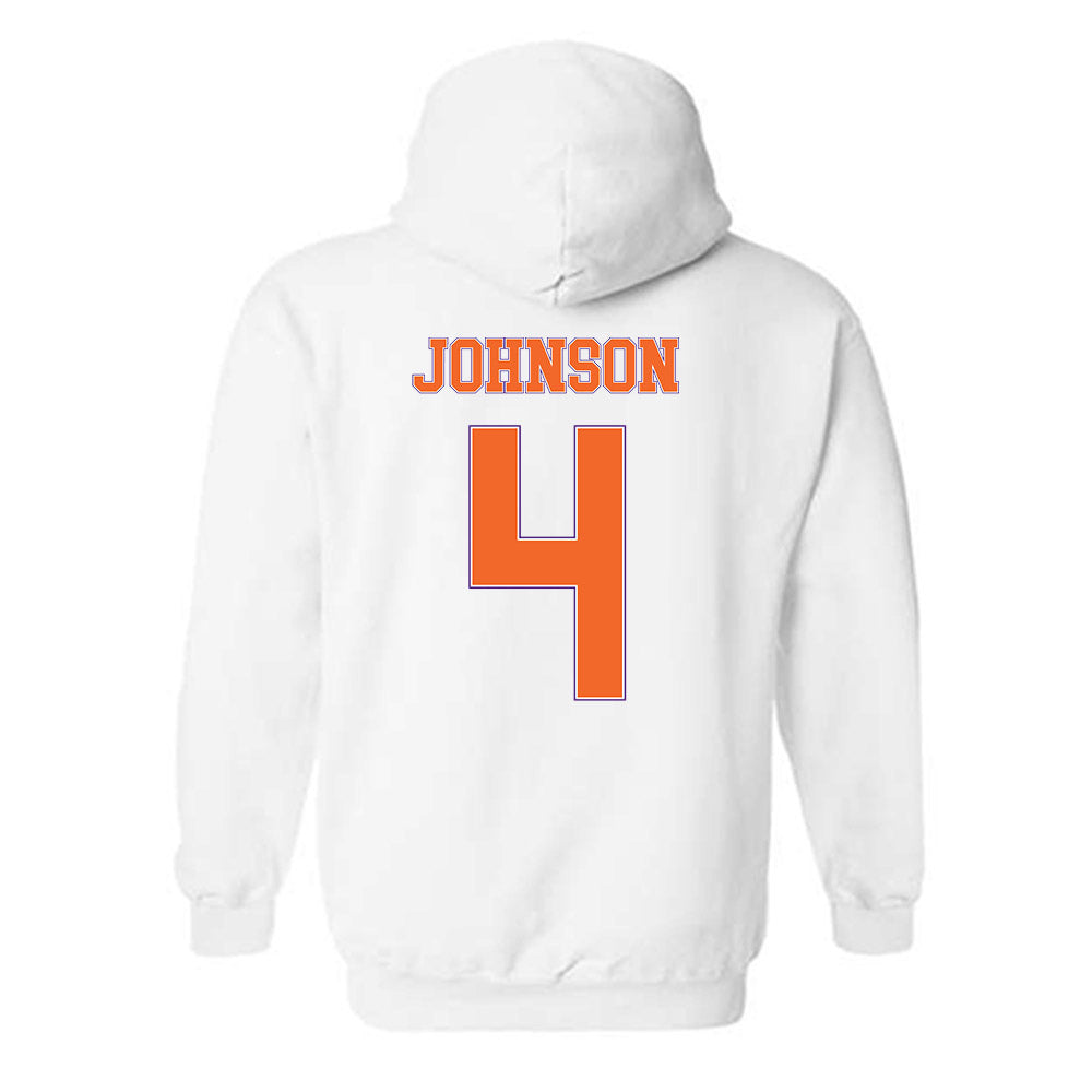 Clemson - NCAA Men's Basketball : Efrem Johnson - Sports Shersey Hooded Sweatshirt-1