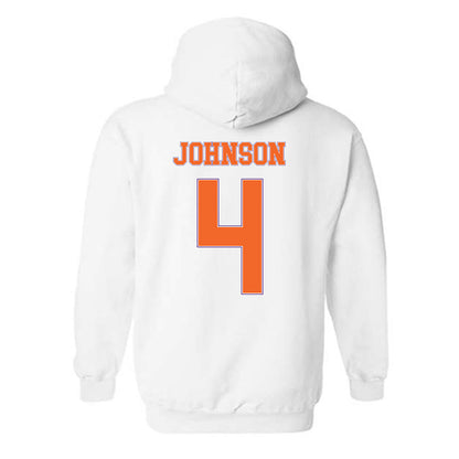 Clemson - NCAA Men's Basketball : Efrem Johnson - Sports Shersey Hooded Sweatshirt-1