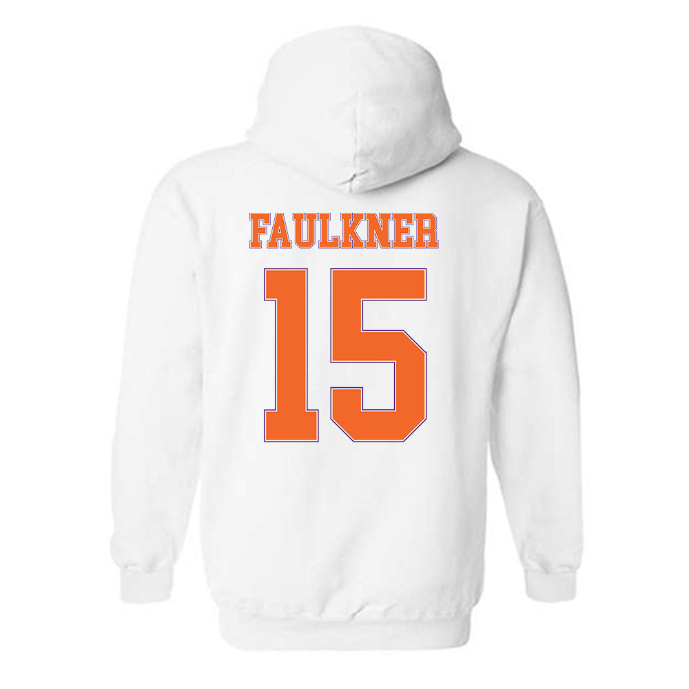 Clemson - NCAA Men's Basketball : Dylan Faulkner - Sports Shersey Hooded Sweatshirt-1