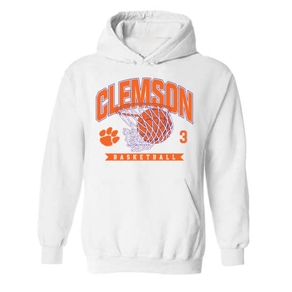 Clemson - NCAA Men's Basketball : Chase Thompson - Sports Shersey Hooded Sweatshirt-0