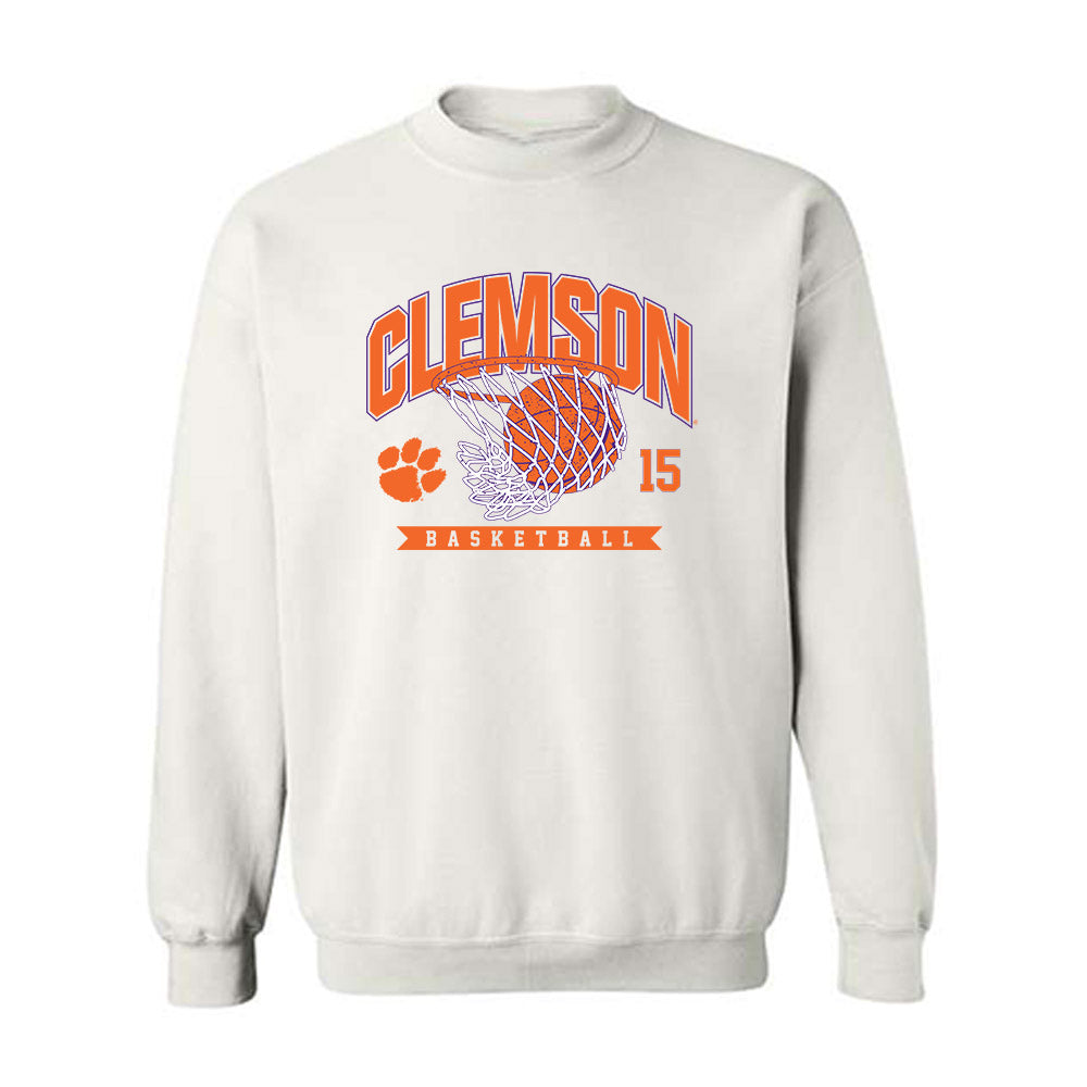 Clemson - NCAA Men's Basketball : Dylan Faulkner - Sports Shersey Crewneck Sweatshirt-0