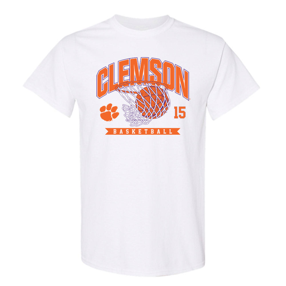 Clemson - NCAA Men's Basketball : Dylan Faulkner - Sports Shersey T-Shirt-0