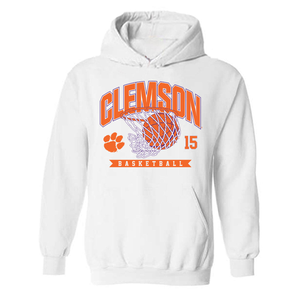 Clemson - NCAA Men's Basketball : Dylan Faulkner - Sports Shersey Hooded Sweatshirt-0