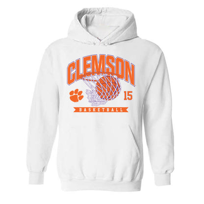 Clemson - NCAA Men's Basketball : Dylan Faulkner - Sports Shersey Hooded Sweatshirt-0