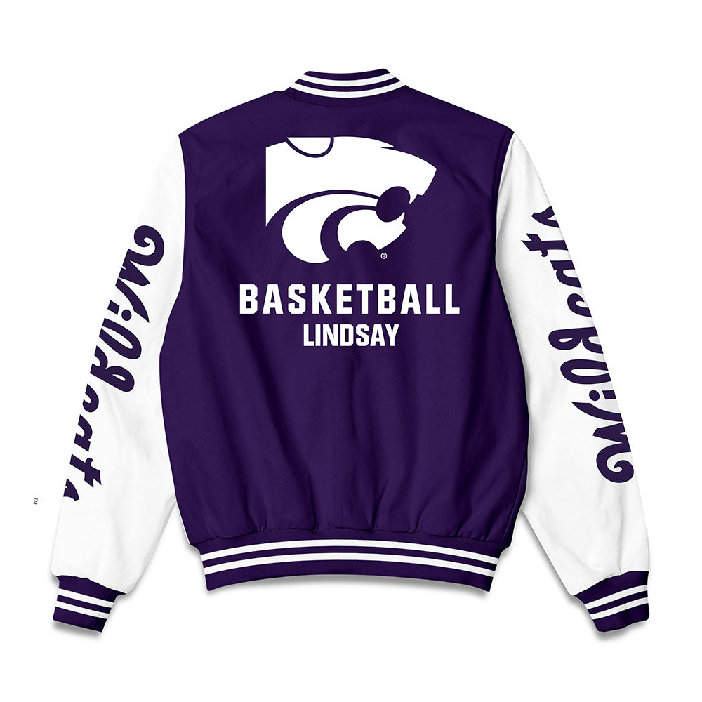 Kansas State - NCAA Men's Basketball : Dez Lindsay - Bomber Jacket-1