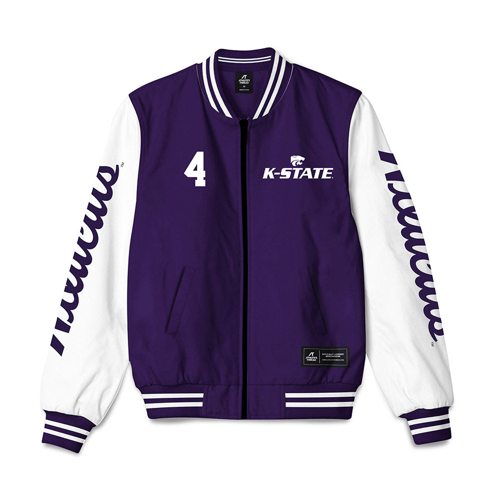 Kansas State - NCAA Men's Basketball : Dez Lindsay - Bomber Jacket-0