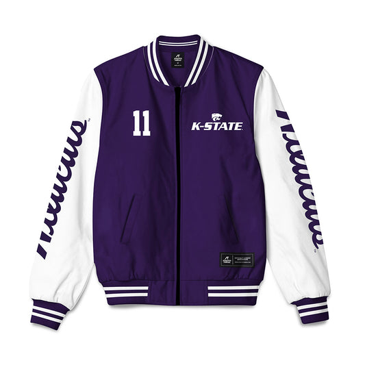 Kansas State - NCAA Baseball : Robby Bolin - Bomber Jacket-0