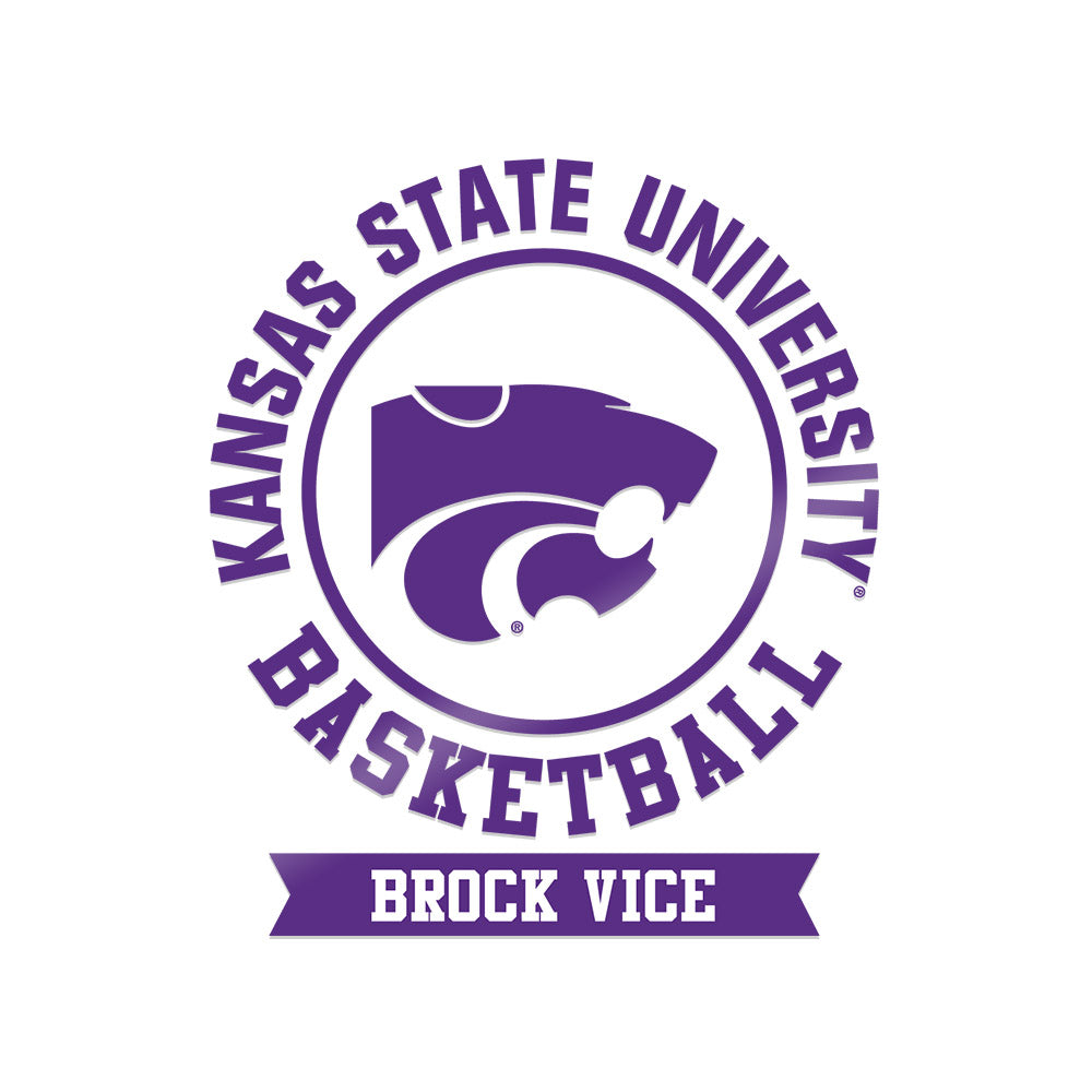 Kansas State - NCAA Men's Basketball : Brock Vice - Sticker-0