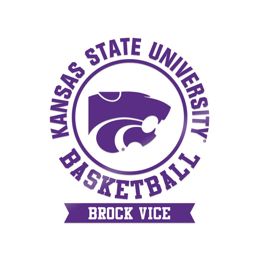 Kansas State - NCAA Men's Basketball : Brock Vice - Sticker-0