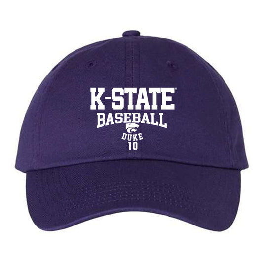 Kansas State - NCAA Baseball : Tanner Duke - Dad Hat-0