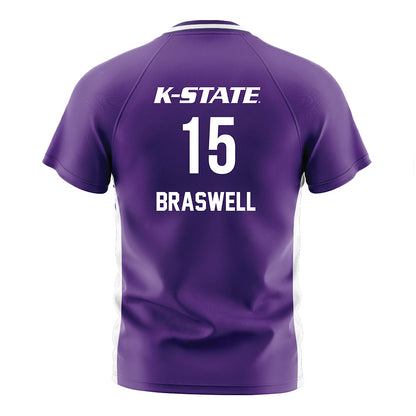 Kansas State - NCAA Women's Soccer : McKinnan Braswell - Purple Soccer Jersey-1