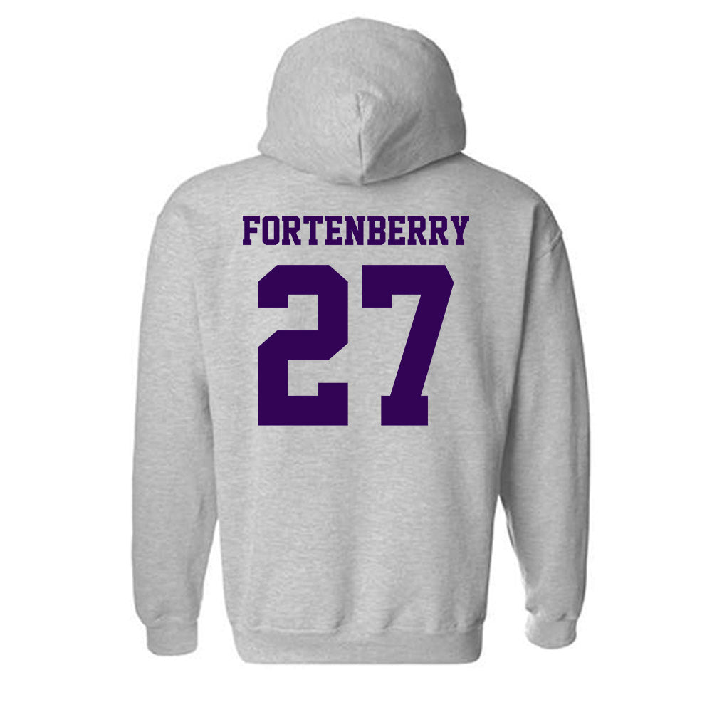Kansas State - NCAA Baseball : Robert Fortenberry - Sports Shersey Hooded Sweatshirt-1
