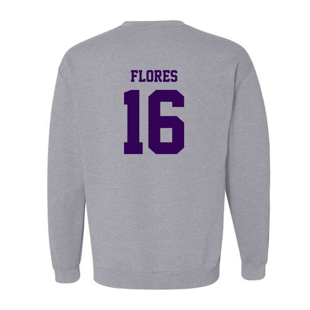 Kansas State - NCAA Baseball : Matthew Flores - Sports Shersey Crewneck Sweatshirt-1