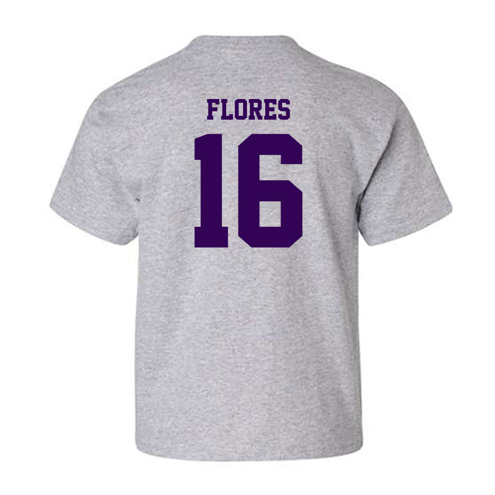 Kansas State - NCAA Baseball : Matthew Flores - Sports Shersey Youth T-Shirt-1