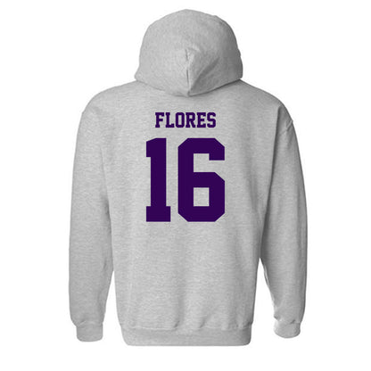 Kansas State - NCAA Baseball : Matthew Flores - Sports Shersey Hooded Sweatshirt-1