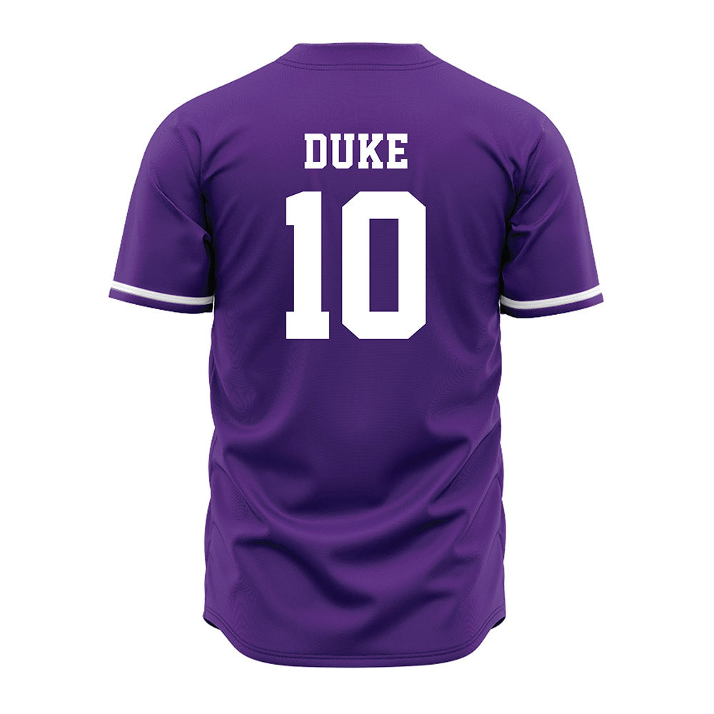 Kansas State - NCAA Baseball : Tanner Duke - Purple Jersey-1