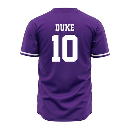 Kansas State - NCAA Baseball : Tanner Duke - Purple Jersey-1