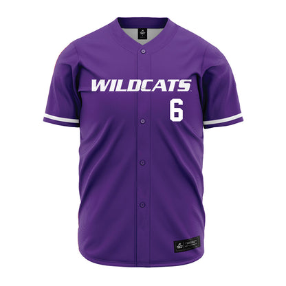 Kansas State - NCAA Baseball : Grant Gallagher - Purple Jersey-0