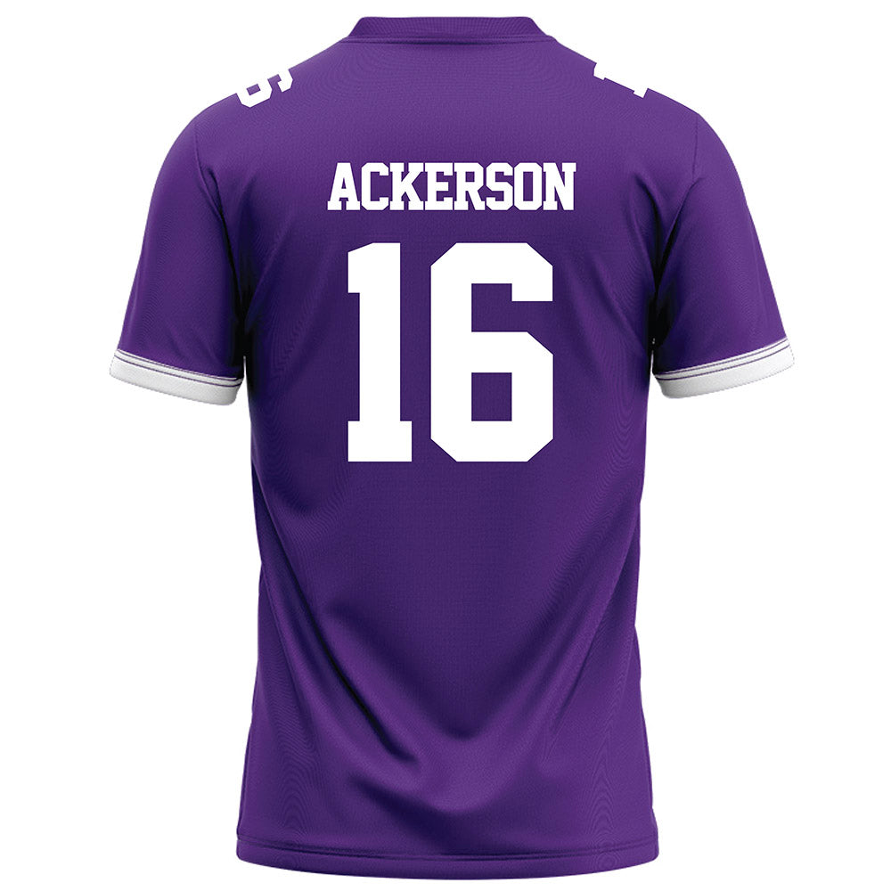 Kansas State - NCAA Football : Dj Ackerson - Purple Football Jersey-1