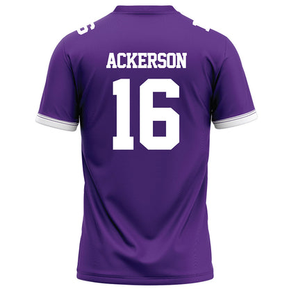 Kansas State - NCAA Football : Dj Ackerson - Purple Football Jersey-1