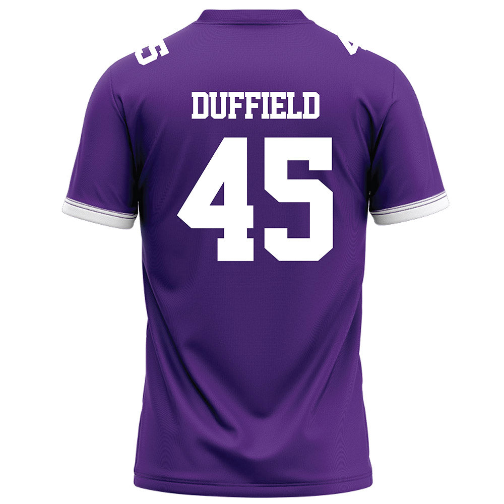 Kansas State - NCAA Football : Jaxson Duffield - Purple Football Jersey-1
