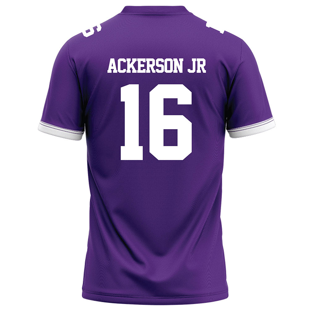 Kansas State - NCAA Football : Dj Ackerson Jr - Purple Football Jersey-1