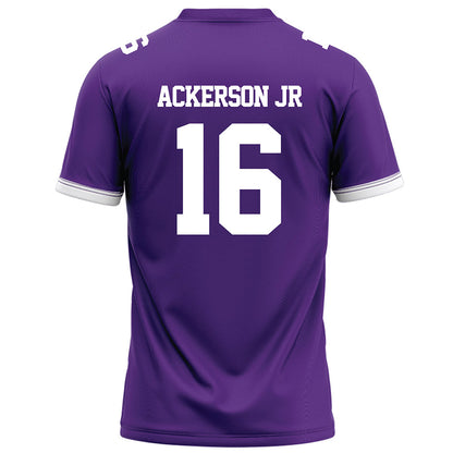 Kansas State - NCAA Football : Dj Ackerson Jr - Purple Football Jersey-1
