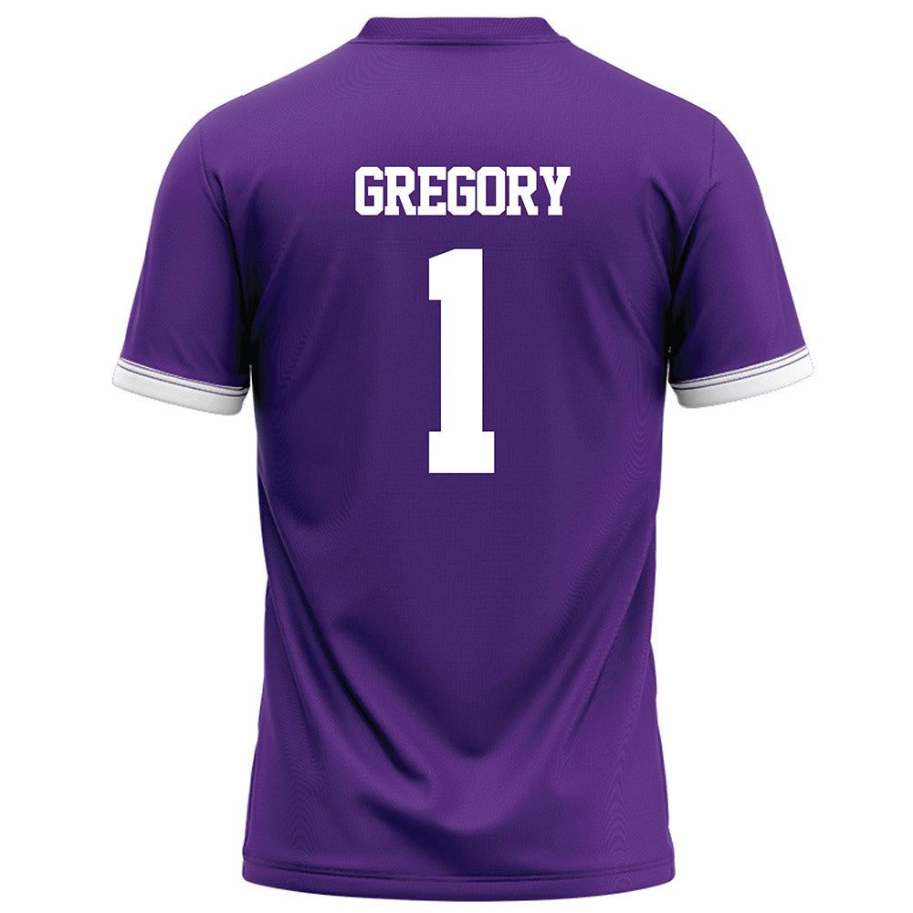 Kansas State - NCAA Football : Wendell Gregory - Purple Football Jersey-1