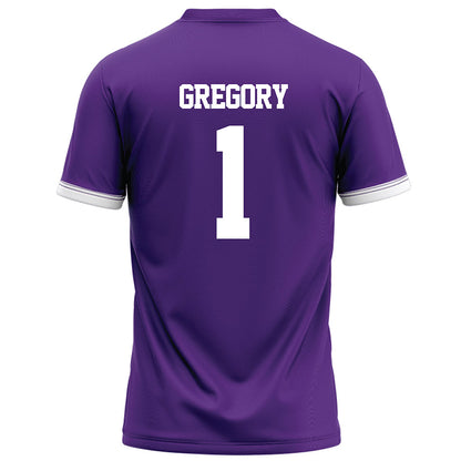 Kansas State - NCAA Football : Wendell Gregory - Purple Football Jersey-1