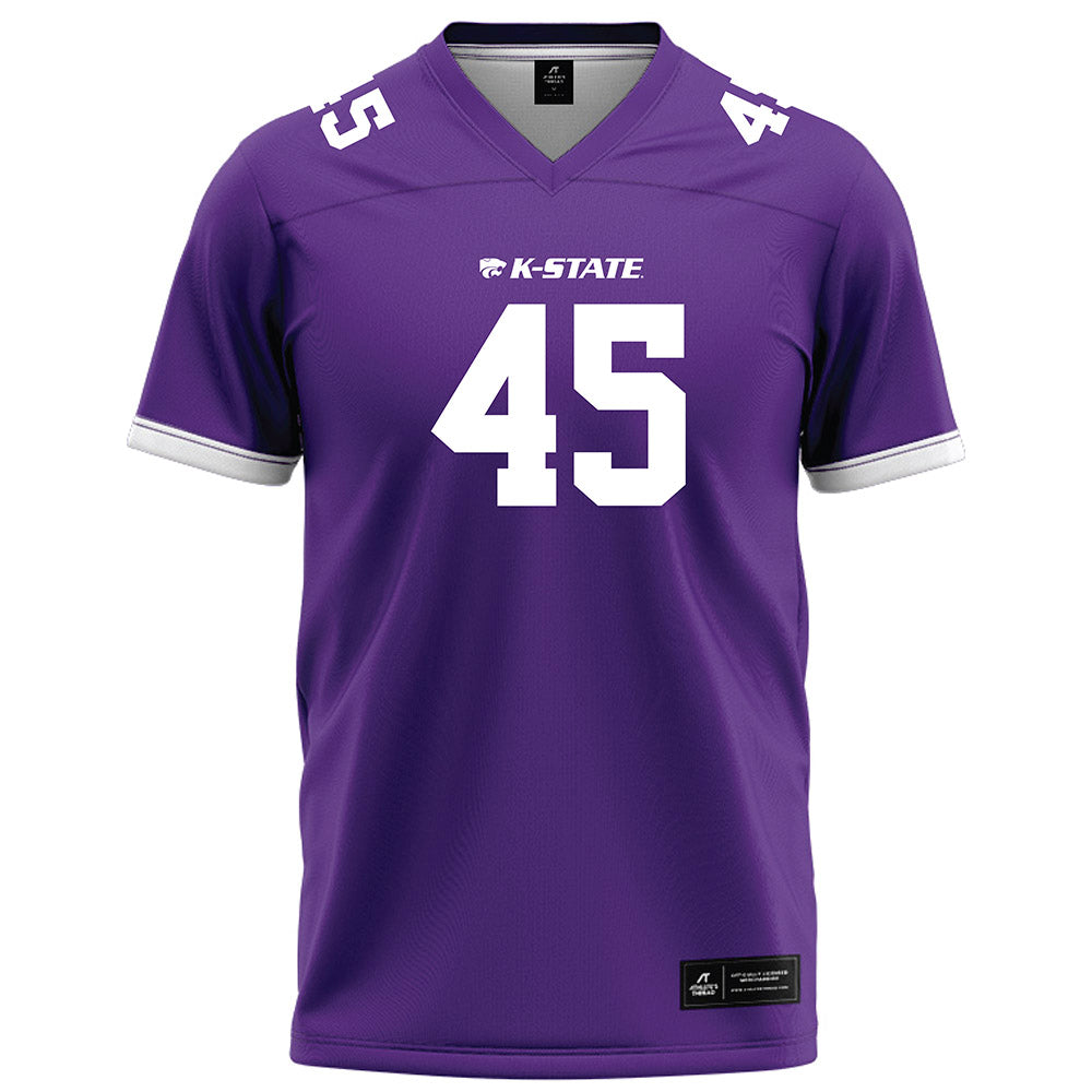 Kansas State - NCAA Football : Jaxson Duffield - Purple Football Jersey-0