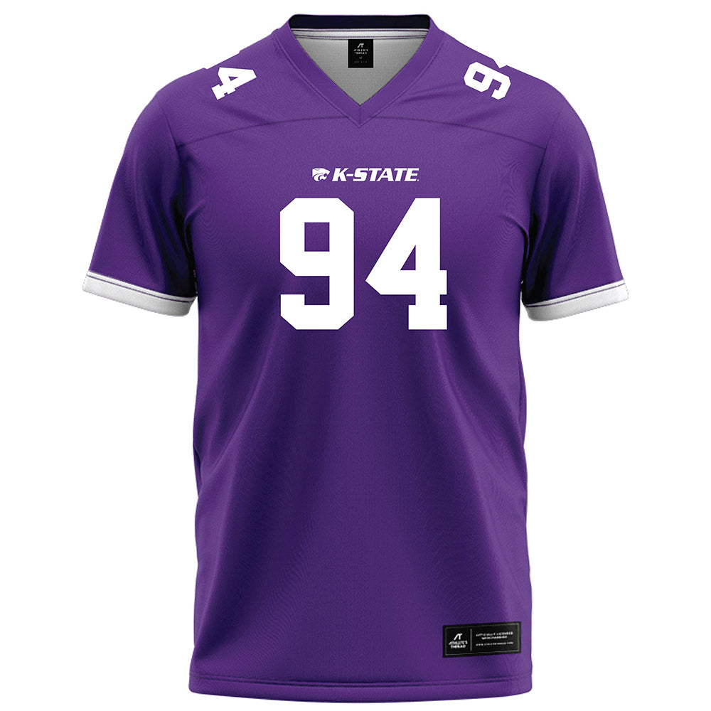 Kansas State - NCAA Football : Kingston Hall - Purple Football Jersey-0