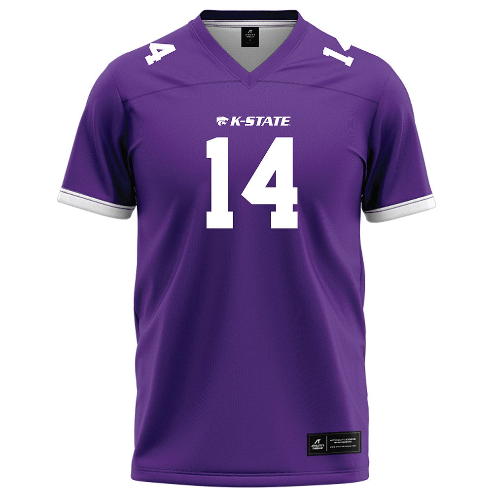 Kansas State - NCAA Football : Maxwell Lovett - Purple Football Jersey-0