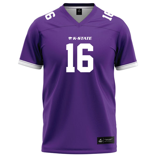 Kansas State - NCAA Football : Dj Ackerson Jr. - Purple Football Jersey-0