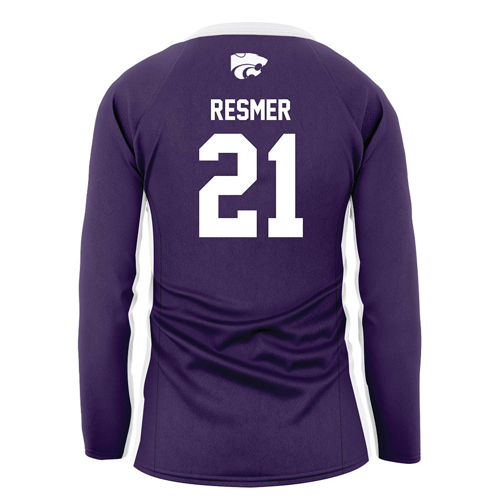 Kansas State - NCAA Women's Volleyball : Reese Resmer - Purple Volleyball Jersey-1