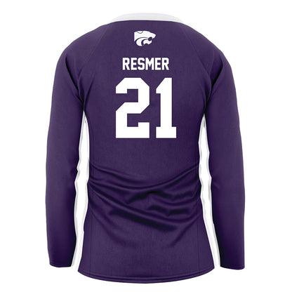 Kansas State - NCAA Women's Volleyball : Reese Resmer - Purple Volleyball Jersey-1