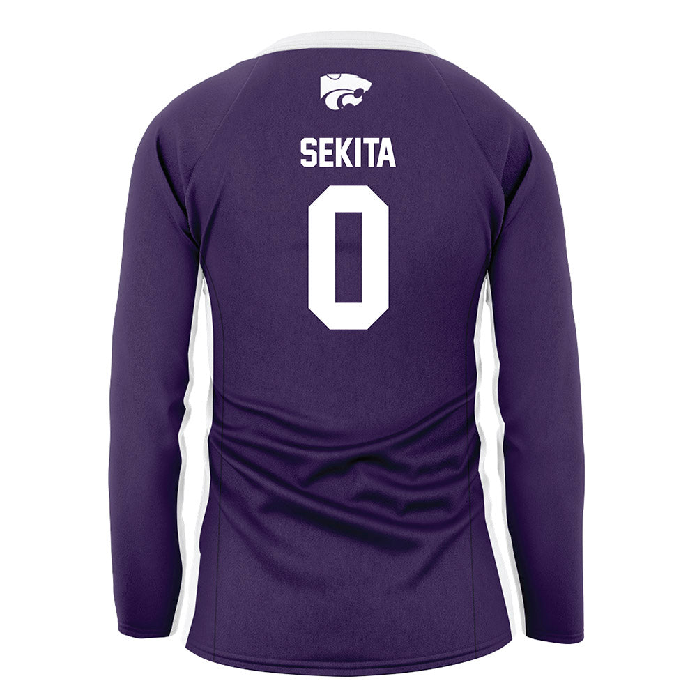 Kansas State - NCAA Women's Volleyball : Fuka Sekita - Purple Volleyball Jersey-1