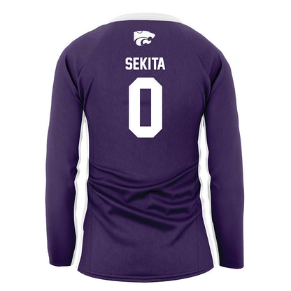 Kansas State - NCAA Women's Volleyball : Fuka Sekita - Purple Volleyball Jersey-1