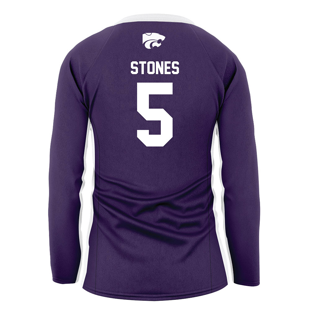 Kansas State - NCAA Women's Volleyball : Avery Stones - Purple Volleyball Jersey-1