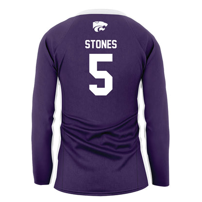Kansas State - NCAA Women's Volleyball : Avery Stones - Purple Volleyball Jersey-1
