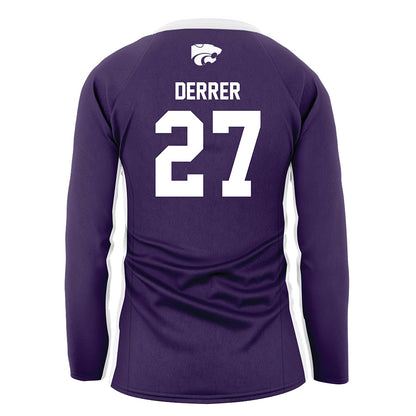 Kansas State - NCAA Women's Volleyball : Ellah Derrer - Purple Volleyball Jersey-1