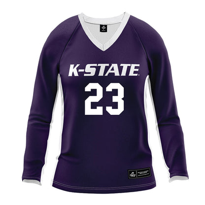 Kansas State - NCAA Women's Volleyball : Lauren Latham - Purple Volleyball Jersey-0