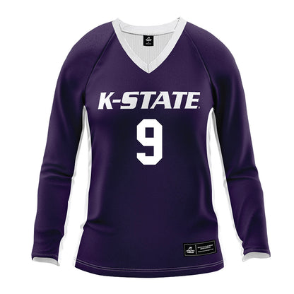 Kansas State - NCAA Women's Volleyball : Chandler Carter - Purple Volleyball Jersey-0