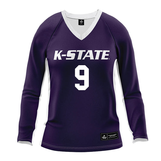 Kansas State - NCAA Women's Volleyball : Chandler Carter - Purple Volleyball Jersey-0