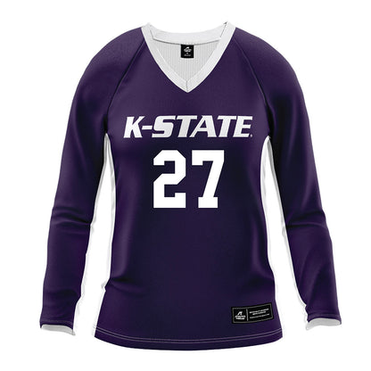 Kansas State - NCAA Women's Volleyball : Ellah Derrer - Purple Volleyball Jersey-0