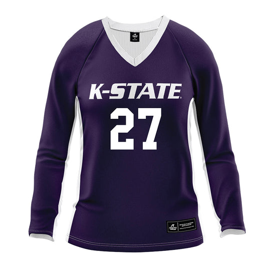 Kansas State - NCAA Women's Volleyball : Ellah Derrer - Purple Volleyball Jersey-0