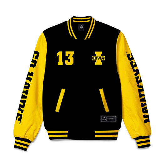Iowa - NCAA Women's Basketball : Kennise Johnson - Bomber Jacket-0