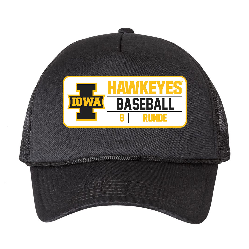 Iowa - NCAA Baseball : Logan Runde - Trucker Hat-0