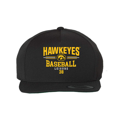 Iowa - NCAA Baseball : Beau Leisure - Snapback Hat-1